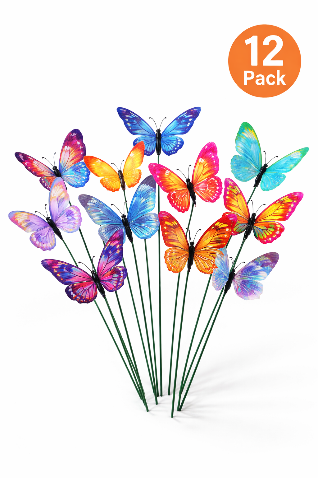 Glowing Butterfly Garden Stakes (12-Pack)
