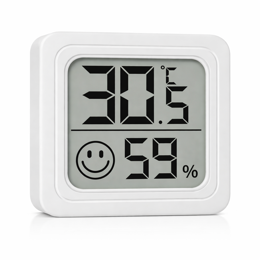 Digital Thermometer & Hygrometer (1-Pack) – Temperature & Humidity Monitor
