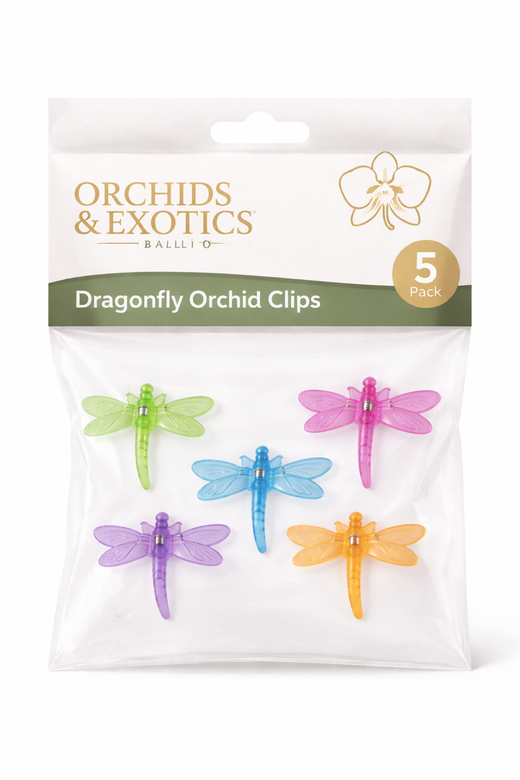 Orchid & Plant Support Clips – Dragonfly Design (5 Pack)